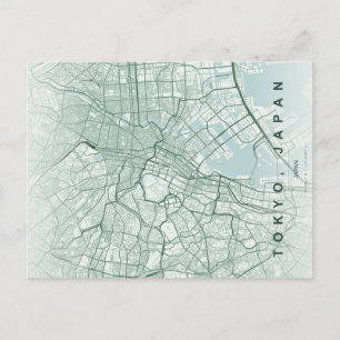 Carte postale minimale de la ville de Tokyo au Jap