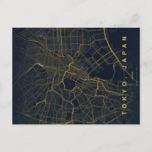 Carte postale minimale de la ville de Tokyo au Jap