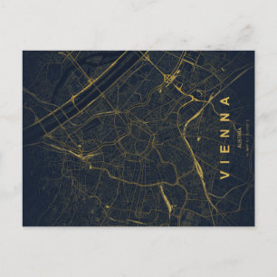 Carte postale minimale de Vienne Autriche