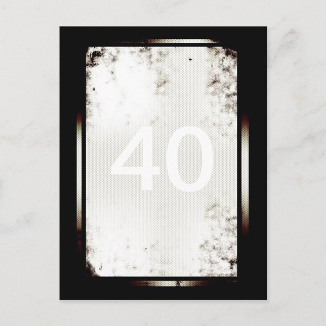 Carte postale minimaliste 40e anniversaire (Devant)
