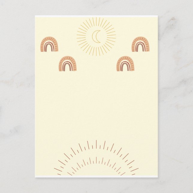 Carte postale minimaliste Boho (Devant)