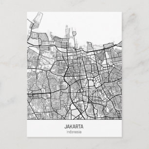 Carte Postale minimaliste Jakarta Indonésie