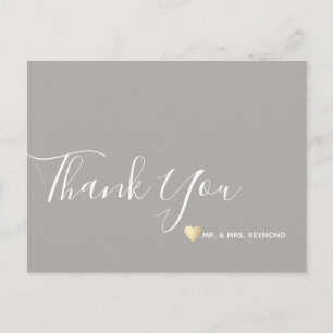 Carte Postale minimaliste merci mariage