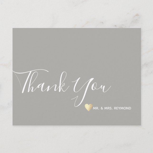 Carte Postale minimaliste merci mariage (Devant)