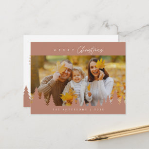Carte Postale Minimaliste Moderne, Joyeux Noël Photo de Famille