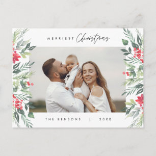 Carte Postale Minimaliste Moderne, Noël le plus joyeux en famill