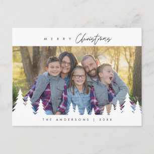 Carte Postale Minimaliste moderne, photo de famille de Noël la p