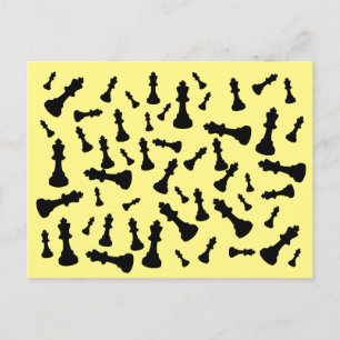 Carte postale Minimaliste Pop Art King Chess