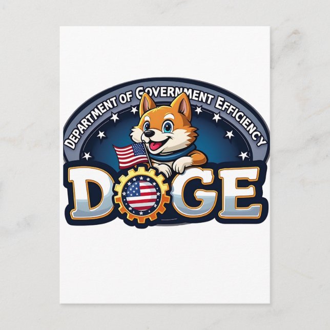 Carte Postale Ministère De L'Efficacité Gouvernementale Chien De (Devant)
