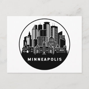 Carte Postale Minneapolis Minnesota Skyline