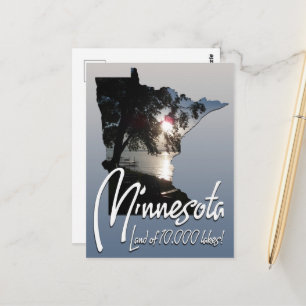 Carte Postale Minnesota Terre de 10 000 Lacs