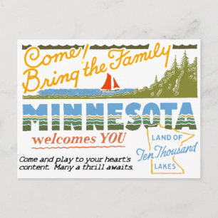 Carte Postale Minnesota - Terre des Dix Mille Lacs