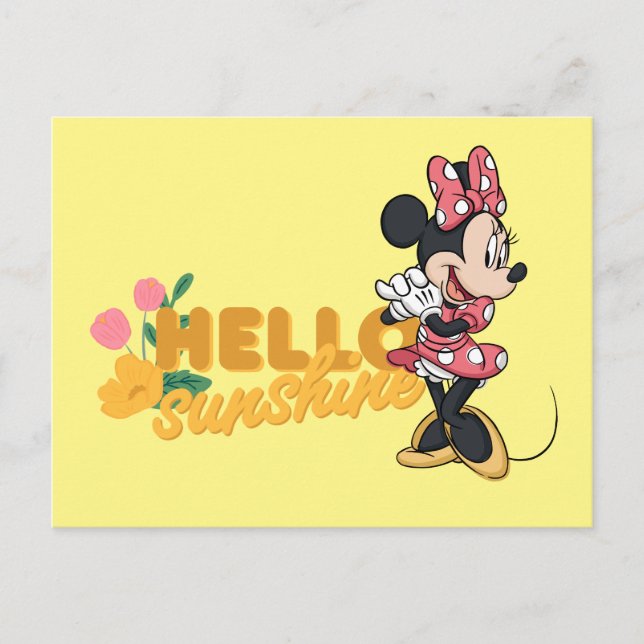 Carte Postale Minnie - Bonjour Sunshine (Devant)