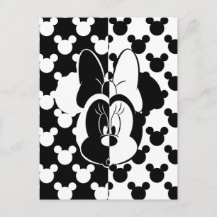 Carte Postale Minnie branchée   Black & White Modern