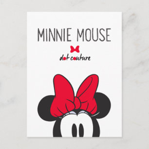 Carte Postale Minnie branchée   Couture de point