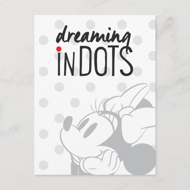 Carte Postale Minnie branchée | Rêver par points (Devant)