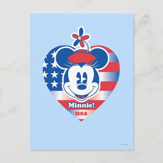 Carte Postale Minnie classique | Patriotique (Devant)