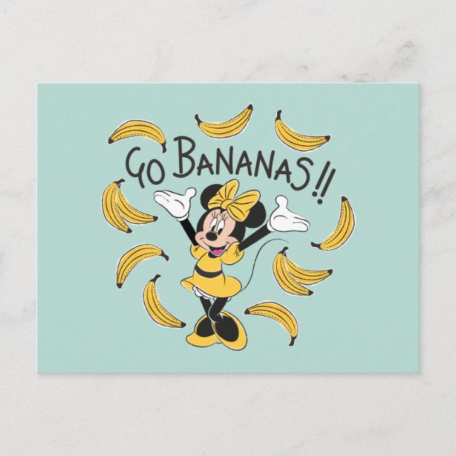 Carte Postale Minnie | Go Bananas (Devant)
