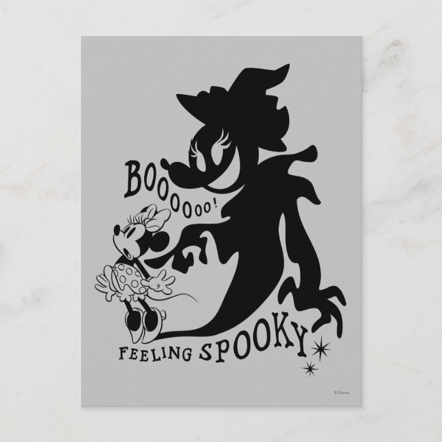 Carte Postale Minnie Halloween - Hou! Je me sens sinistre (Devant)