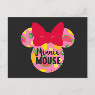 Carte Postale Minnie Logo Minnie Tropical
