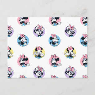 Carte Postale Minnie Mouse à pois motif joyeux