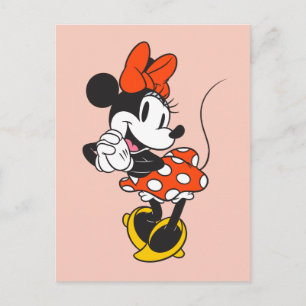 Carte Postale Minnie Mouse Classique Pose les Mains Croisées