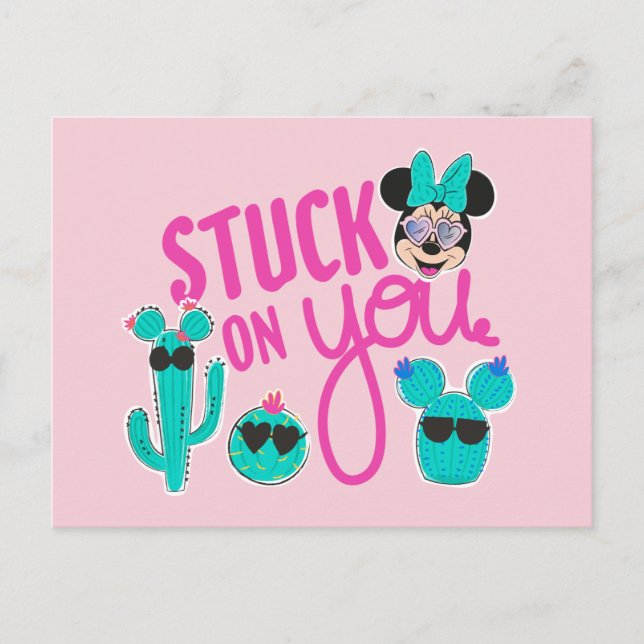 Carte Postale Minnie Mouse | Coincé sur vous (Devant)