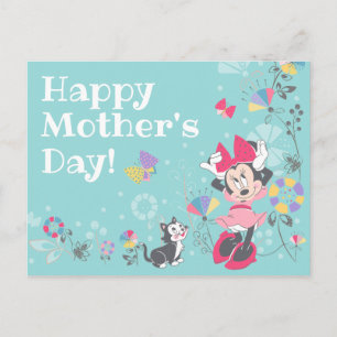 Carte Postale Minnie Mouse & Figaro - Bonne fête des mères