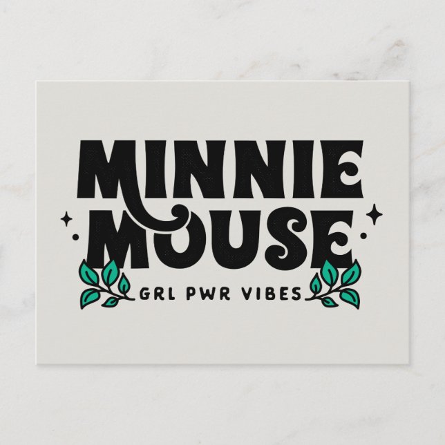 Carte Postale Minnie Mouse | GRL Power Vibes (Devant)