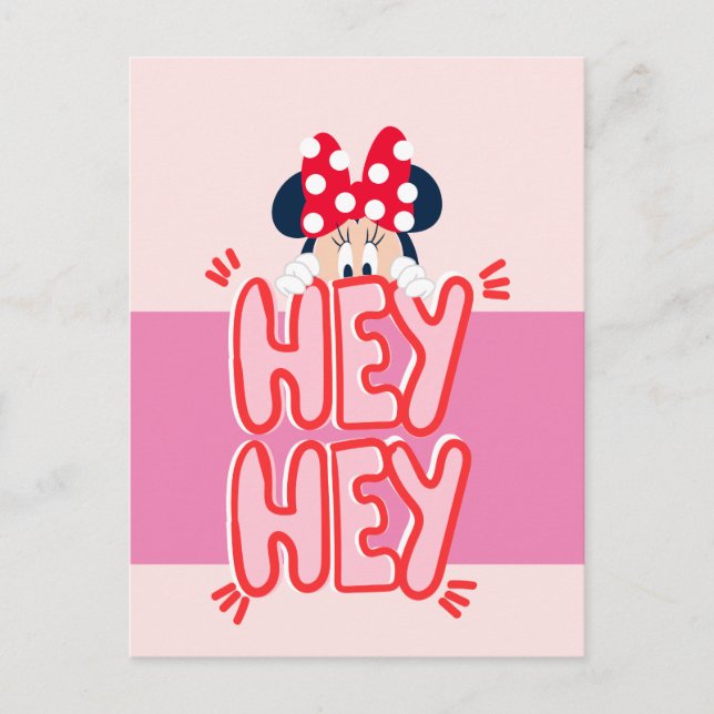 Carte Postale Minnie Mouse - Hey ! (Devant)