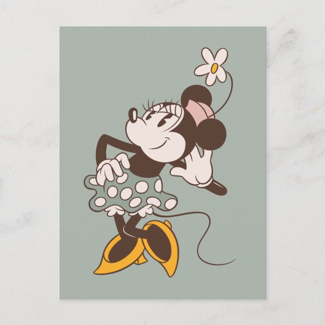 Carte Postale Minnie Mouse | Minnie prend la pose (Devant)