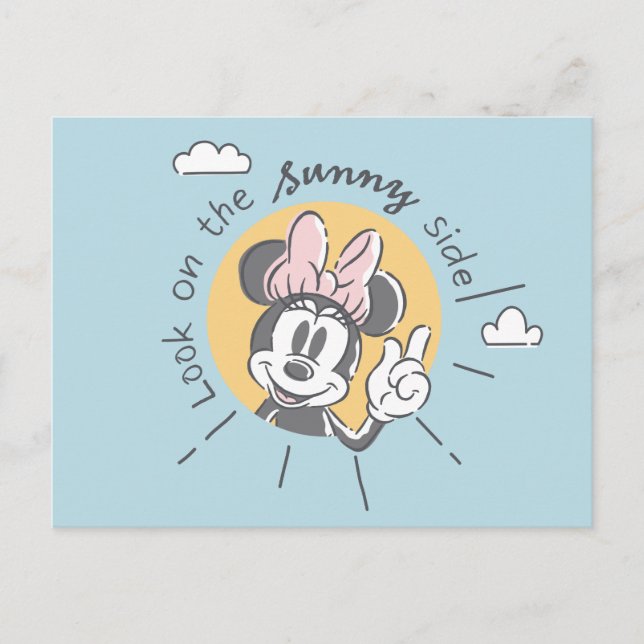 Carte Postale Minnie Mouse | Regardez le côté soleil (Devant)