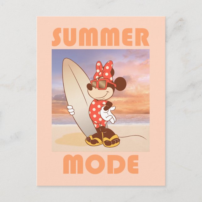 Carte Postale Minnie Mouse | Summer Mode (Devant)