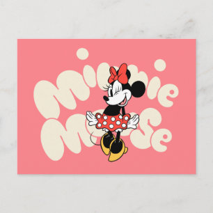 Carte Postale Minnie Mouse Tourbillon dans un style à pois