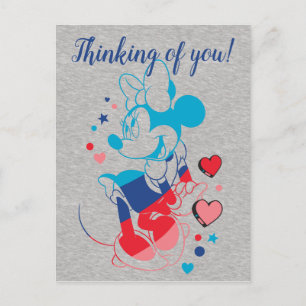Carte Postale Minnie Mouse With Hearts