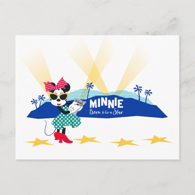 Carte Postale Minnie | Né pour être une étoile (Devant)
