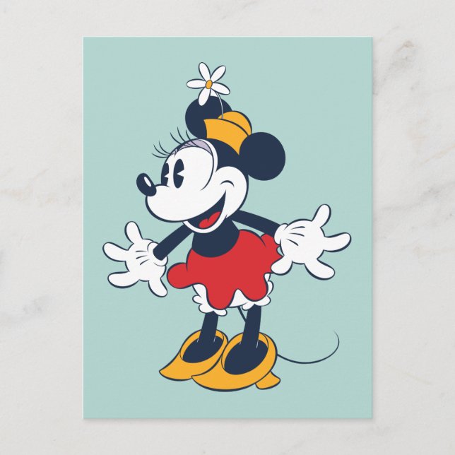 Carte Postale Minnie | Pose Casquette Fun Flower (Devant)