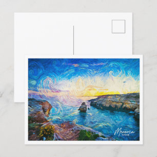 Carte Postale Minorque Espagne Belle peinture à huile Paysage