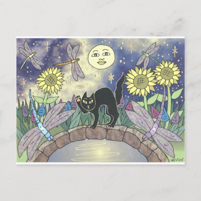 Carte Postale Minuit dans le Jardin des libellules (Devant)