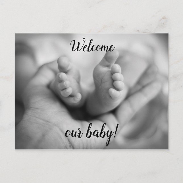 Carte Postale Minuscules orteils pour bébé personnalisés (Devant)