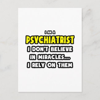 Carte Postale Miracles et psychiatres ...Amusant