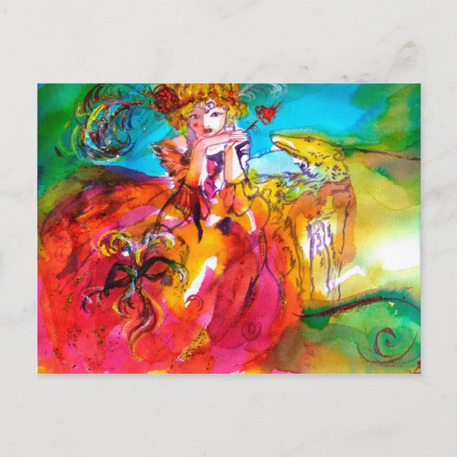 Carte Postale MIRANDOLINA, Masque de Carnaval vénitien (Devant)
