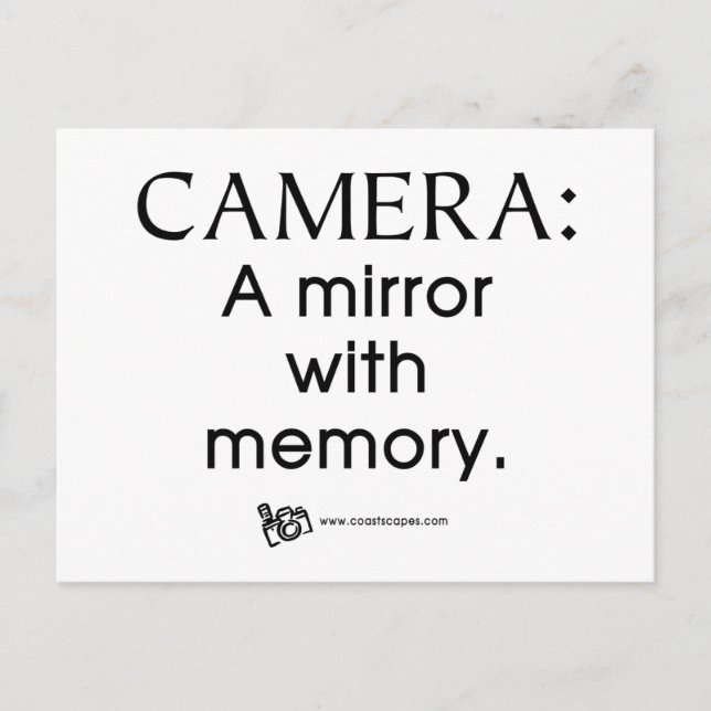 Carte Postale Miroir avec devis mémoire (Devant)