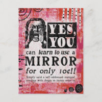 Miroir - Drôle de publicité vintage