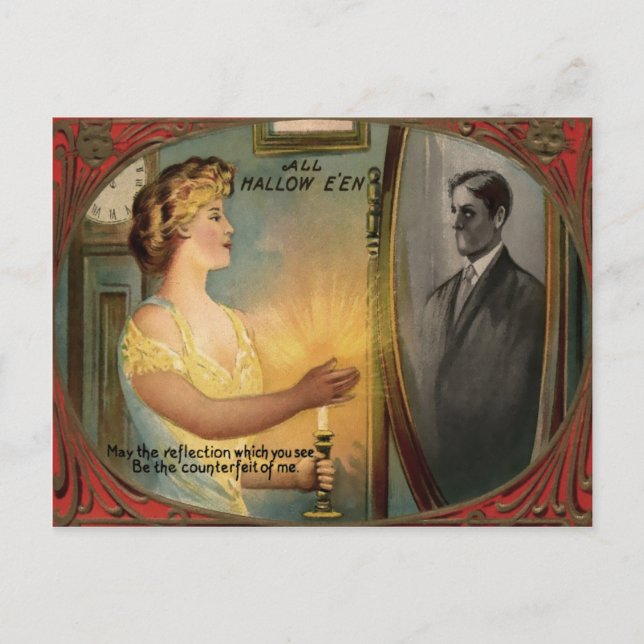 Carte postale Miroir Halloween (Devant)