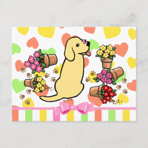 Carte Postale Mischier jaune Labrador