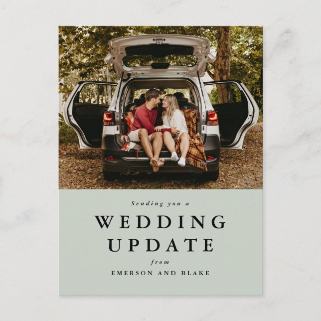 Carte Postale Mise à jour du mariage modifier la date sauge phot (Devant)