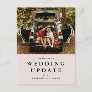 Carte Postale Mise à jour du mariage modifier la photo de la dat