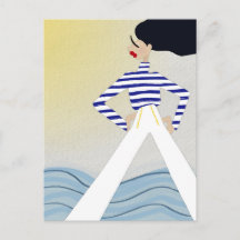 Miss Captain Marin Mode Illustration d'Art