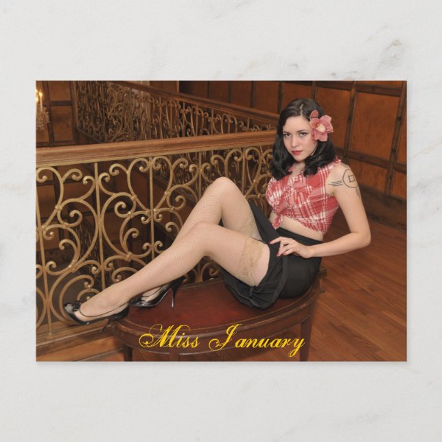 Carte postale Miss Janvier (Devant)